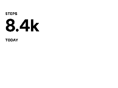 The Steps widget as the device renders it: Today's step count.